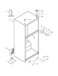Part Location Diagram of W10867894 Whirlpool ROLLER-CAB