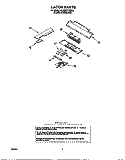 LATCH Diagram and Parts List for KEMS377DBS4  KitchenAid Microwave Oven Combo