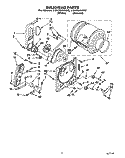 BULKHEAD Diagram and Parts List for LGV7646AN0  Whirlpool Dryer