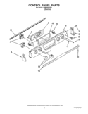 CONTROL PANEL PARTS Diagram and Parts List for YISE630WS01  Whirlpool Range