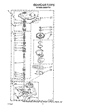 GEARCASE Diagram and Parts List for LA5800XTF1  Whirlpool Washer