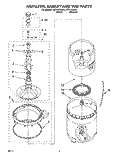 AGITATOR, BASKET AND TUB Diagram and Parts List for LST6132BW0  Whirlpool Washer