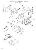 AIRFLOW AND CONTROL Diagram and Parts List for RA610  Whirlpool Air Conditioner