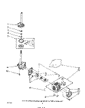 BRAKE, CLUTCH, GEARCASE, MOTOR AND PUMP Diagram and Parts List for LA5600XPW1  Whirlpool Washer