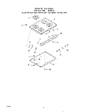BURNER Diagram and Parts List for 1445W1A  Roper Range