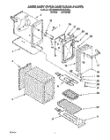 AUXILIARY OVEN AND DOOR Diagram and Parts List for RF4700XWN3  Whirlpool Range
