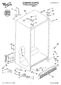 CABINET, LITERATURE Diagram and Parts List for 6ED2FHKXKQ00  Whirlpool Refrigerator