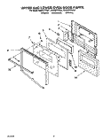 UPPER AND LOWER OVEN DOOR Diagram and Parts List for KEBS277YWH1  KitchenAid Wall Oven
