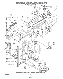 CONTROLS AND REAR PANEL Diagram and Parts List for LA6380XSW0  Whirlpool Washer