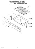 DRAWER & BROILER PARTS Diagram and Parts List for RF261PXSW1  Whirlpool Range