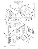 SECTION Diagram and Parts List for LE4935XMW1  Whirlpool Dryer