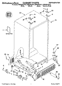 CABINET PARTS Diagram and Parts List for KSRS25ILWH13  KitchenAid Refrigerator