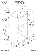 CABINET PARTS Diagram and Parts List for ET1PHKXPT05  Whirlpool Refrigerator