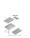 SHELF Diagram and Parts List for RT18EKRXW02  Roper Refrigerator