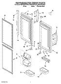 REFRIGERATOR DOOR PARTS Diagram and Parts List for KBFS25ETSS01  KitchenAid Refrigerator