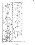 PUMP AND MOTOR Diagram and Parts List for SHF3804W2  Whirlpool Dishwasher