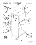 CABINET Diagram and Parts List for 3XARG468WP00  Whirlpool Refrigerator