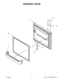 FREEZER DOOR Diagram and Parts List for EB9SHKXVQ07  Whirlpool Refrigerator