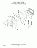 OVEN DOOR PARTS Diagram and Parts List for GBS279PVB02  Whirlpool Wall Oven
