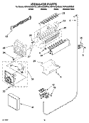 ICEMAKER PARTS, OPTIONAL PARTS (NOT INCLUDED) Diagram and Parts List for KSRA25CNBL02  KitchenAid Refrigerator
