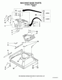 MACHINE BASE PARTS Diagram and Parts List for CAM2742TQ3  Whirlpool Washer