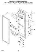 REFRIGERATOR DOOR PARTS Diagram and Parts List for KSRJ25CNBT00  KitchenAid Refrigerator
