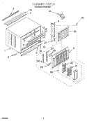 CABINET Diagram and Parts List for ACQ184XD1  Whirlpool Air Conditioner