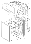 DOOR Diagram and Parts List for RT21DKXGW01  Roper Refrigerator
