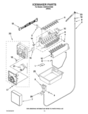 ICEMAKER PARTS Diagram and Parts List for GX5FHTXVQ06  Whirlpool Refrigerator
