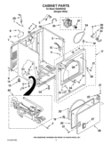 CABINET PARTS Diagram and Parts List for IGD4400VQ2  Inglis Dryer