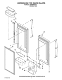 REFRIGERATOR DOOR PARTS Diagram and Parts List for EF36BNNFSS11  Whirlpool Refrigerator