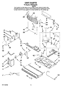 UNIT PARTS Diagram and Parts List for KRFC90100B0  KitchenAid Refrigerator