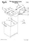 TOP AND CABINET PARTS Diagram and Parts List for LSR6232JQ2  Whirlpool Washer