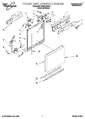 FRAME AND CONSOLE Diagram and Parts List for DP840CWDB0  Whirlpool Dishwasher