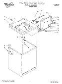 TOP AND CABINET Diagram and Parts List for LSR5233EQ1  Whirlpool Washer