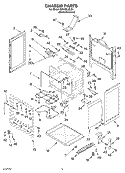 CHASSIS PARTS Diagram and Parts List for GR465LXLS1  Whirlpool Range