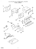 AIRFLOW AND CONTROL Diagram and Parts List for ACM072XH0  Whirlpool Air Conditioner