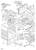 LINER Diagram and Parts List for 3XKVN515002  Whirlpool Refrigerator