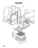 OVEN Diagram and Parts List for RB100PXYB0  Whirlpool Wall Oven