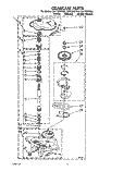 GEARCASE Diagram and Parts List for CA1752XYN0  Whirlpool Washer