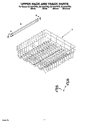 UPPER RACK AND TRACK PARTS Diagram and Parts List for DU1055XTPB0  Whirlpool Dishwasher