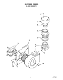 BLOWER Diagram and Parts List for KUDP22GT3  KitchenAid Dishwasher