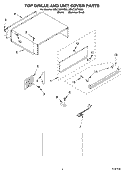 TOP GRILLE AND UNIT COVER Diagram and Parts List for KBLC36FKS00  KitchenAid Refrigerator