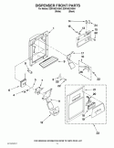 DISPENSER FRONT PARTS Diagram and Parts List for ED5VHEXVQ04  Whirlpool Refrigerator