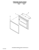 FREEZER DOOR PARTS Diagram and Parts List for GB9FHDXWB04  Whirlpool Refrigerator