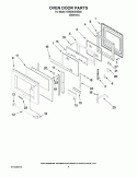 OVEN DOOR PARTS Diagram and Parts List for KDRS463VSS00  KitchenAid Range