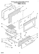 DOOR AND BROILER Diagram and Parts List for FGP335BL0  Roper Range