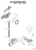 FILL AND OVERFILL PARTS Diagram and Parts List for DU1061XTST0  Whirlpool Dishwasher