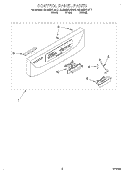 CONTROL PANEL Diagram and Parts List for KUDM25SHBT1  KitchenAid Dishwasher
