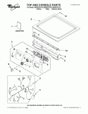 TOP AND CONSOLE PARTS Diagram and Parts List for WED9270XL2  Whirlpool Dryer